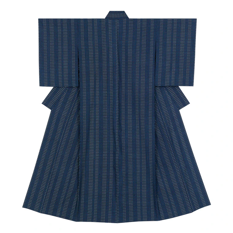 photo Kimono of Kurume kasuri. “Hails and crosses”