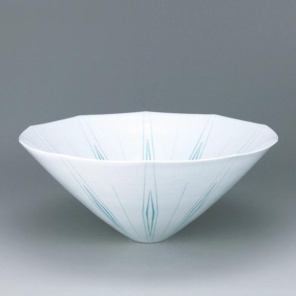 青白磁彫文器(久保田 烈工)｜ギャラリージャパン