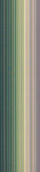 Obi sash of Kokura weave cotton cloth with stripes. “River of night”
