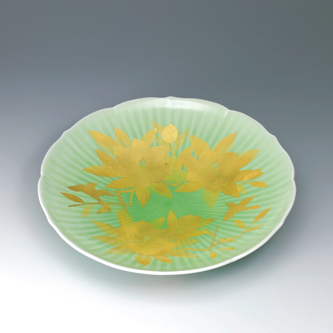 Duan osaka中国古美術 清の時代 金彩粉彩　人物　大皿　23cm m_2x_56844_a0163d1dc05bca501ff