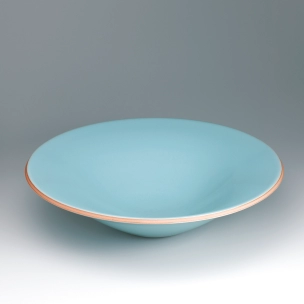 Sanuki bowl with blue glaze.