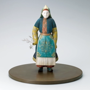 陶彫彩色「蒼森」