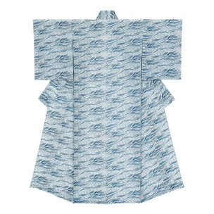 Kimono with design in nagaita-chūgata. “Ashide of wind”