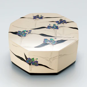 キム　茶道具　金榮桂作　乾漆　螺鈿装飾　花鳥文　棗　共箱　V　5785 Amazon.co.jp: 。楾◇2 古美術品 一后一兆作 秋虫桔梗文金彩棗