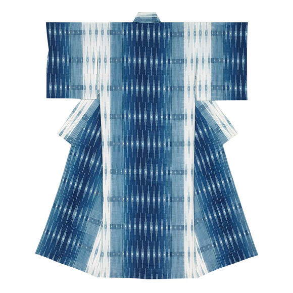 Kimono of Kurume kasuri. “Brilliance”