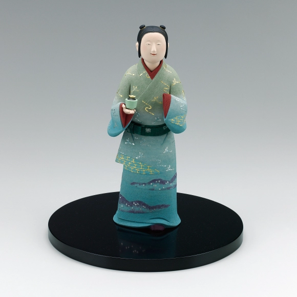 陶胎紙貼彩色「薫炉」
