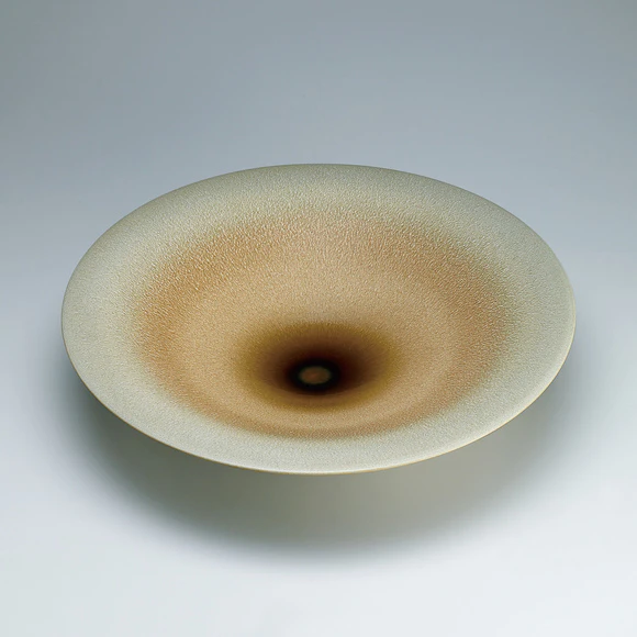Bowl with Ash Glaze and Colored Decoration