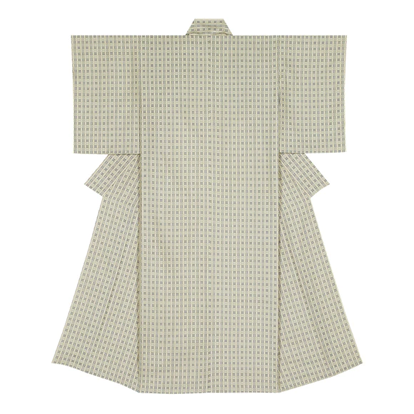 Kimono of cotton fūtsū. “Autumn of this morning”