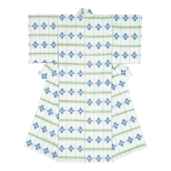 Kimono of tsumugi. “Summer breeze”