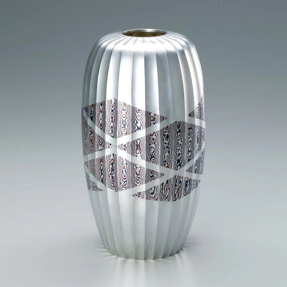 杢目銅接合せ花器
