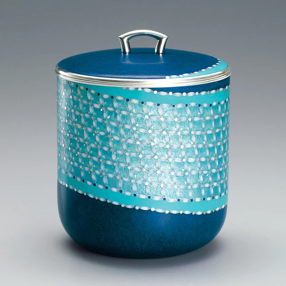 Cloisonne tea ceremony fresh water jar. “Sound of water”