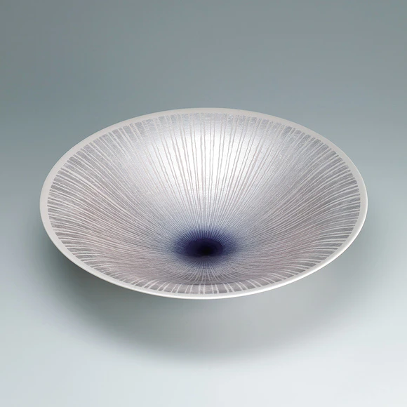 淡桜釉裏銀彩壷 中田一於 工芸品