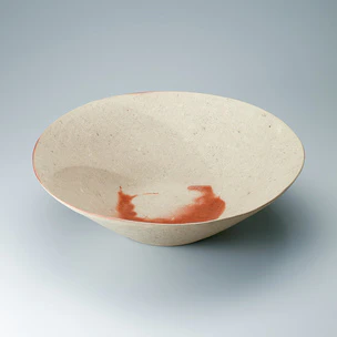 Large Bizen “natural marble” bowl.