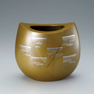 備前焼作家・大谷敬二郎作　浅切広口花器/大作 備前焼作家・大谷敬二郎作 浅切広口花器/大作 備前焼作家・大谷