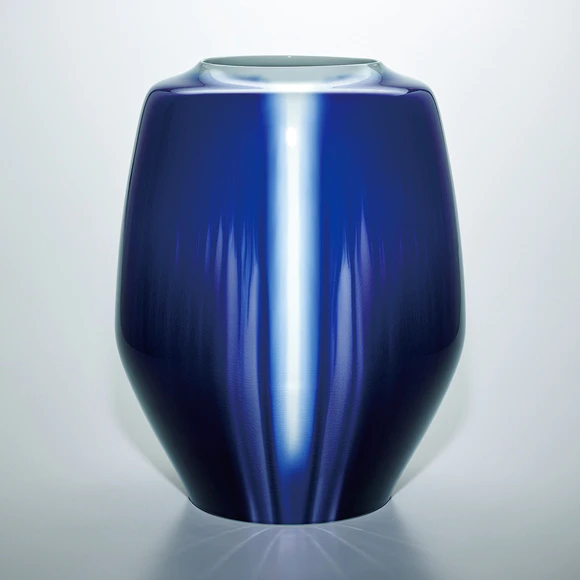 Jar with colored glaze decoration. “Sound of waterfall”