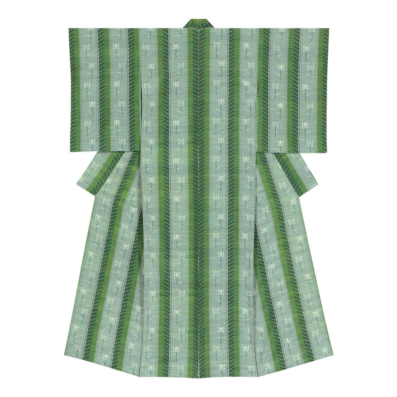 Kimono of tsumugi. “And the wind”
