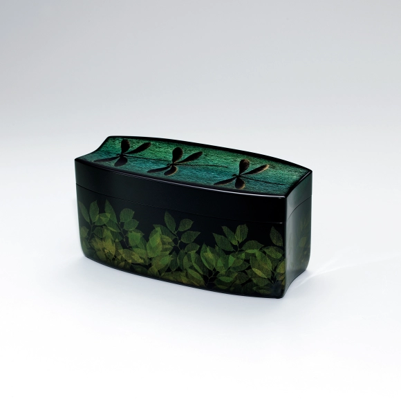 鬼丸碧山作 高取茶入 文琳 金春手金襴 万屋町緞子 茶道具 共箱 M318