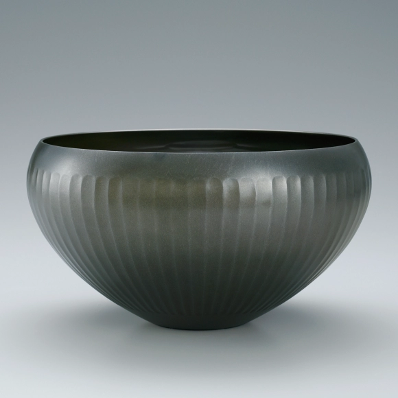 備前緋襷ボタモチ台鉢(伊勢﨑 紳)｜ギャラリージャパン