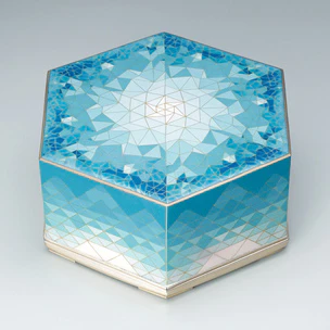 有線七宝六角箱「氷河」