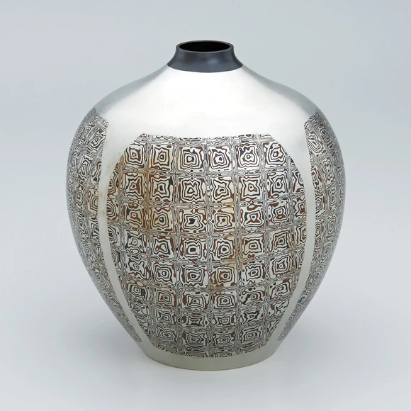 杢目銅接合せ花器