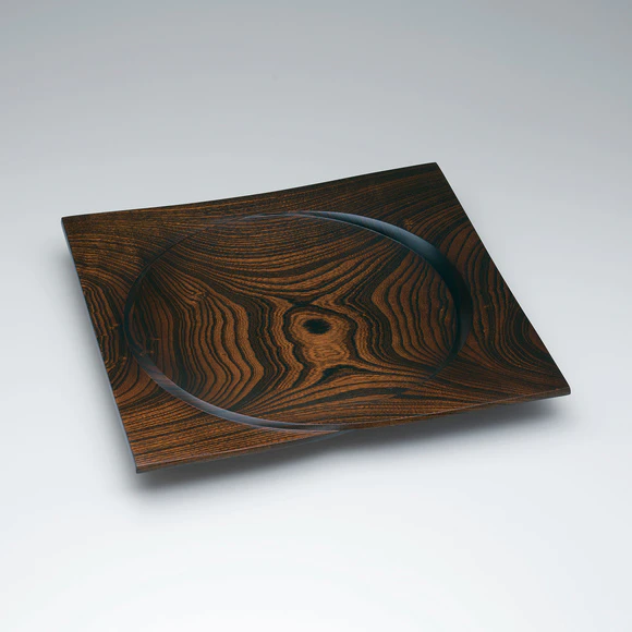 欅拭漆盛器(三日月)　けやきふきうるしのもりき　IM202 欅拭漆盛器(三日月) けやきふきうるしのもりき IM202