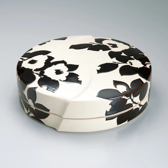 鉄絵掛分釉描大鉢「柿」(前田 正剛)｜ギャラリージャパン