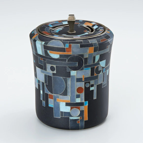 Cloisonne Incense Burner "Moon on Rainy Night"