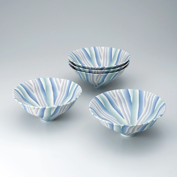 練り込み壺　聡一 磁器練込組鉢「辻ヶ花」(浅井 敬子)｜ギャラリージャパン