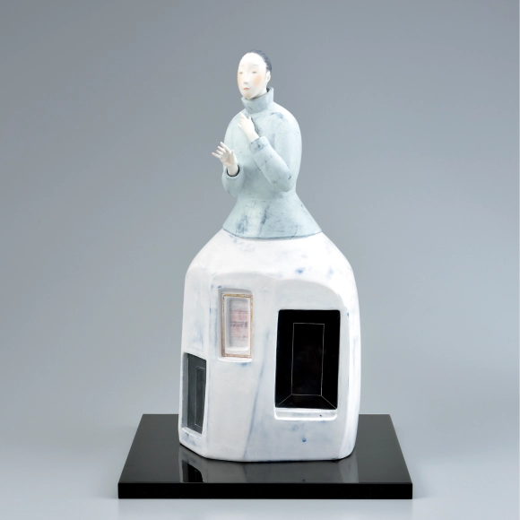 木目込人形 春木均夫 河内越 日本伝統工芸展出品作品 桐塑人形