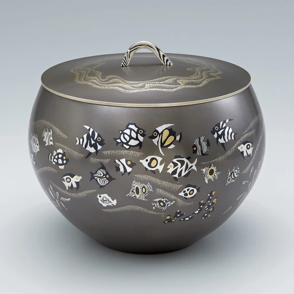 重ね金象嵌水指「清流」(浅井 盛征)｜ギャラリージャパン