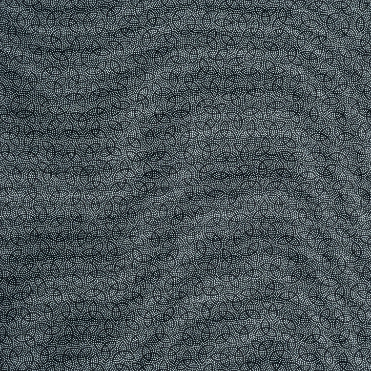 photo Cloth for Kimono with Edo Komon Using Kiribori Stencil  "Metal Rings and Knotted Oak Leaves"