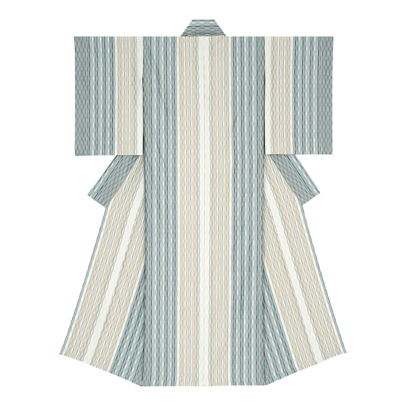 Kimono of ondule weave. “Sound of waterfall”