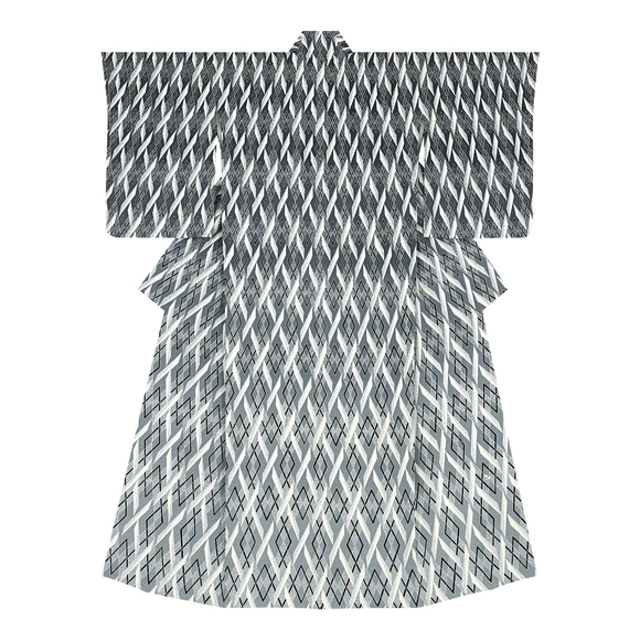 江戸小紋着物「鮫に重ねよろけ縞」(廣瀬 雄一)｜ギャラリージャパン