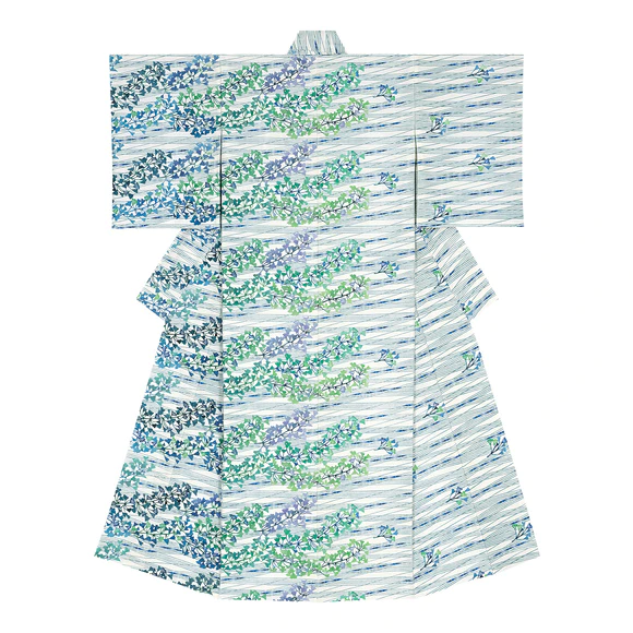 型絵染着物「風街」