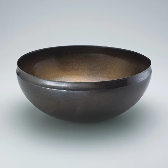 Bowl with moonlight colored glaze.