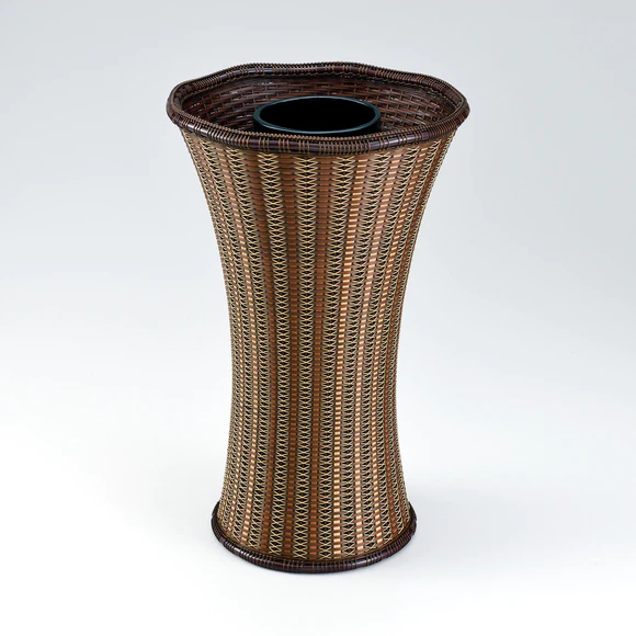 “Bamboo grove” Flower basket with crossed band design