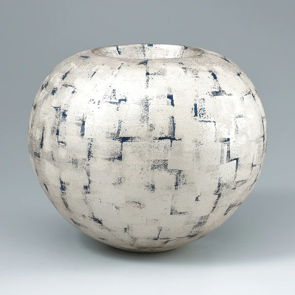 寺本守 銀彩花器 紺青銀彩花器(寺本 守)｜ギャラリージャパン