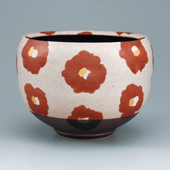 花文大鉢「椿」(望月 集)｜ギャラリージャパン