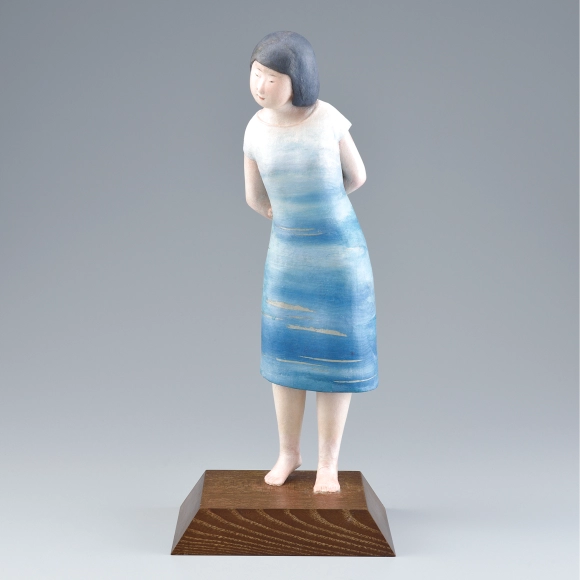 “Surface of water” Formed with toso over wooden core and covered with paper