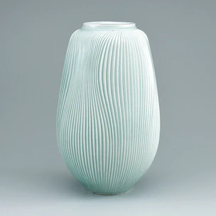 明　白磁　線彫　壺 重要無形文化財保持者 井上萬二 作陶展 | 美術| 伊勢丹 浦和店