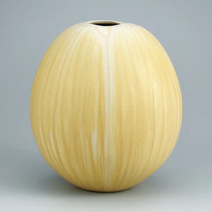 Jar with sunflower ash glaze.