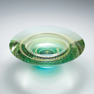 截金硝子花器「水鏡」