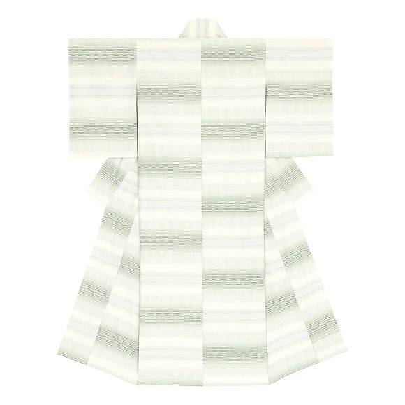 Kimono of Yoshino weave. “Park in May”