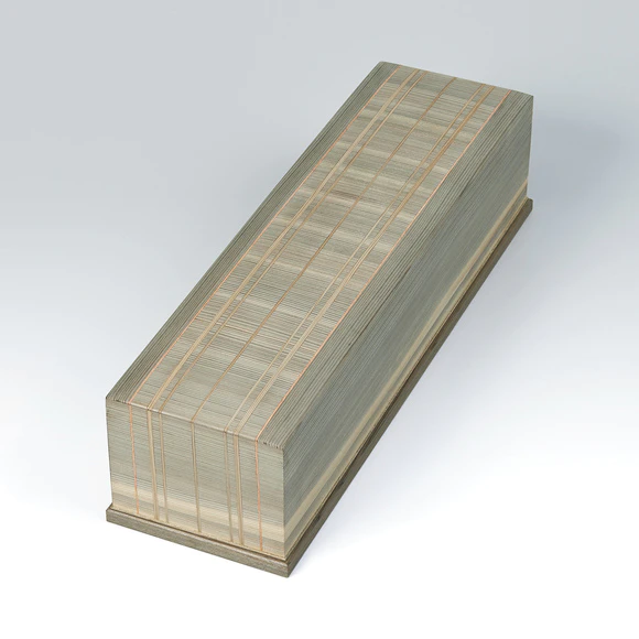Tiered Box of Jindai Cedar Wood with Marquetry Decoration