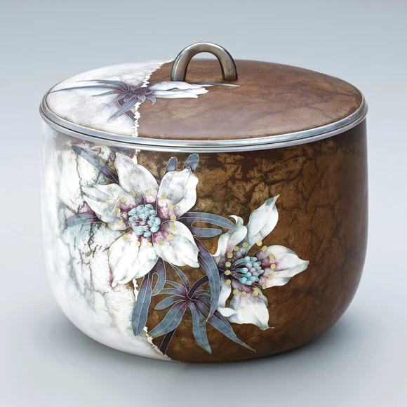 七宝水指「さくら」(前田 裕子)｜ギャラリージャパン