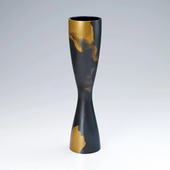 Flower Vessel cast in two different metals