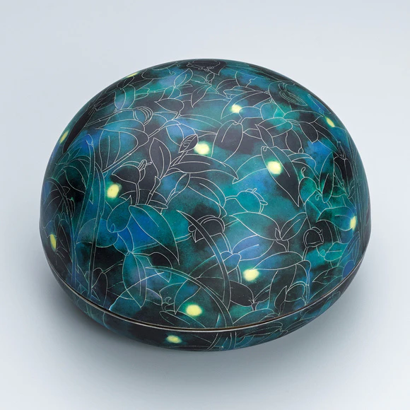 Cloisonne covered bowl. “Short summer night”