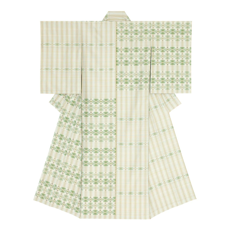 photo Kimono of kasuri. “Hometown”
