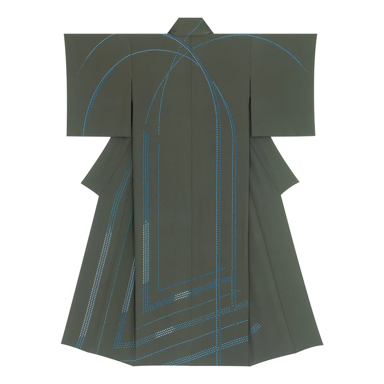 photo Kimono with embroidery. “At a monastery. Noon”