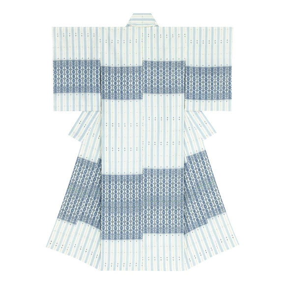 Kimono of tsumugi. “Melody”